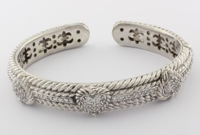 Сребърна гривна с циркони Judith Ripka CSD0026